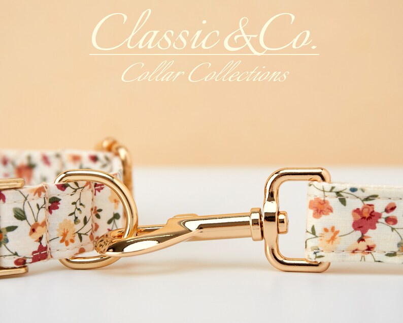 Floral Personalized Dog Collar Bow Tie Leash Setcustom Etsy Australia