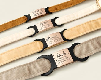 Personalisiertes Silikonhalsband mit Namen, Hundemarke, personalisiert mit Name + Kontaktinformation, Lasergravur, einzigartiges Geschenk für Hunde und Katzen