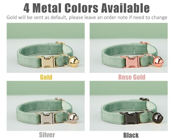 Personalized Velvet Cat Collar Set