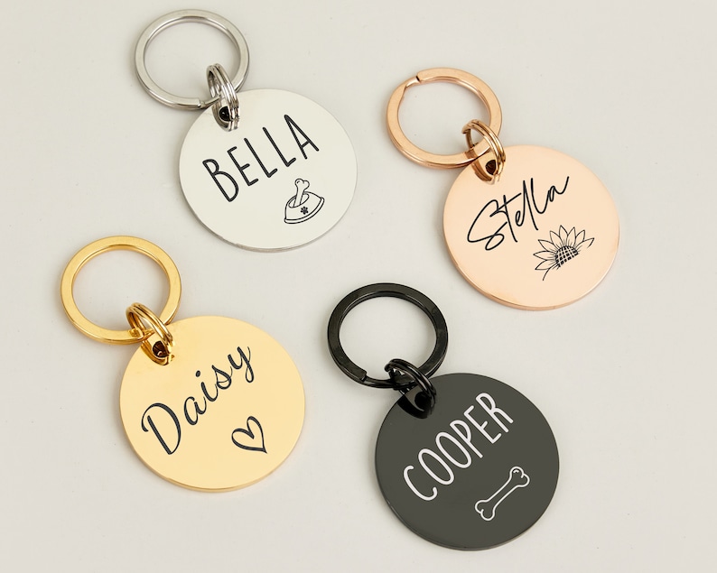 Free Engraved Silent Double-Sided Dog Tag, Custom Collar ID for Pets, Personalized Cat & Dog Name Phone Numbers Address Tags, Pet Owner Gift image 5