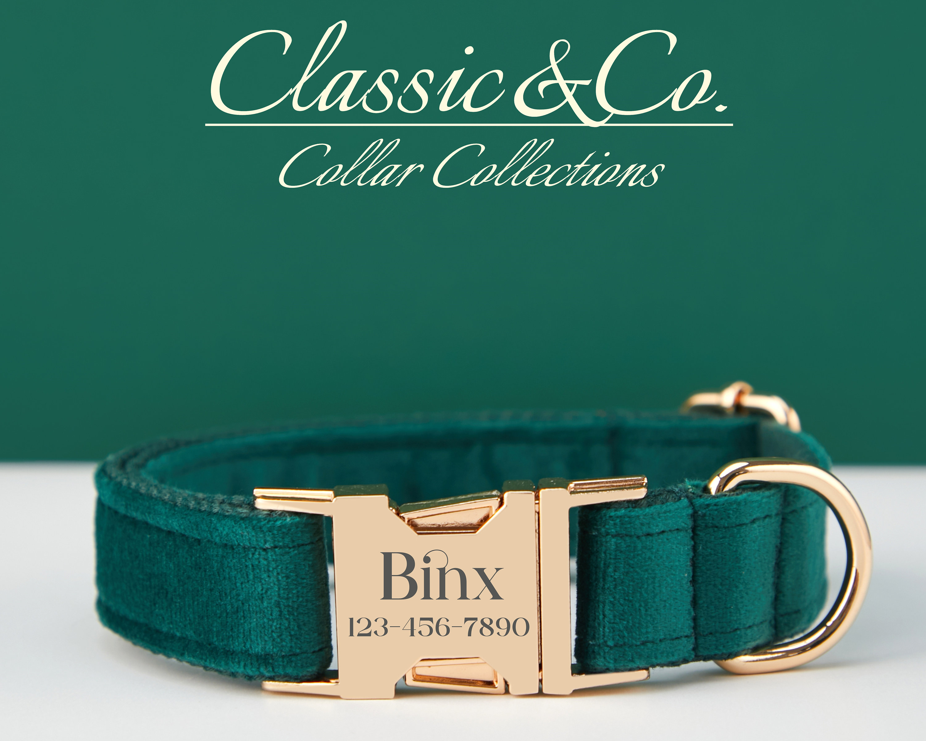Personalisiertes Weihnachts-Hundehalsband Mit Fliege & Leine | Verstellbar Aus Baumwolle | Mit Gravierter Metallschnalle | Für Mittelgroße Hunde