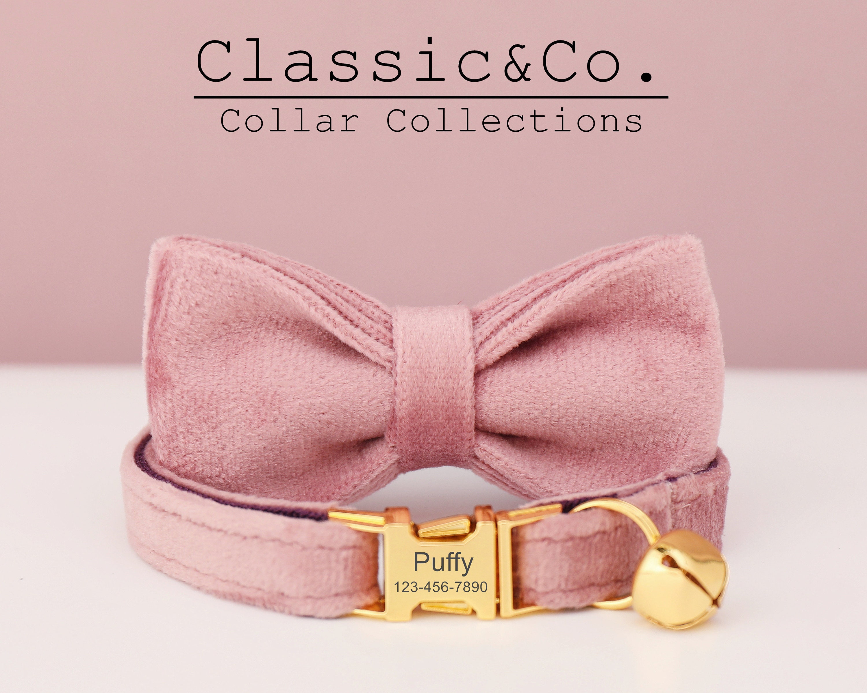 Pink Bow Cat Collar 