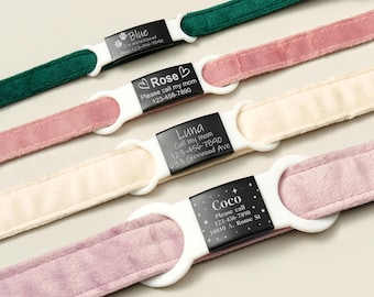 Custom Slide-On Collar Tag with Pet Name or ID, Personalized Silicone Silent Tag for Dogs, Laser Engraved Metal Cat Tag, Unique Gift
