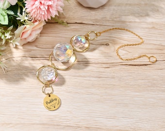 Atrapasueños conmemorativo personalizado para mascotas, decoración de ventana de cristal arcoíris, regalo de recuerdo de condolencia para perros y gatos