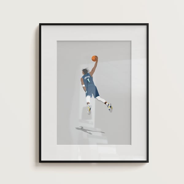 Minnesota Timberwolves Anthony Edwards Poster / Print