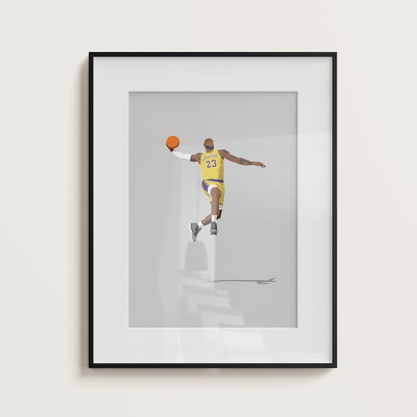 LA Lakers Lebron James Poster / Print