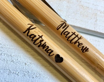 Custom Engraved Bamboo Pen | Personalized Pen, Retirement, Anniversary, Reunion, Business, Employee Gift, Marketing Promotion