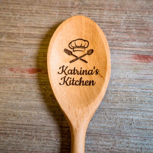 Custom Engraved Wooden Spoon, Valentines gift, Birthday Gift, Housewarming Gift, Engraved Wood Spoon, Personalized Wooden Spoon image 7