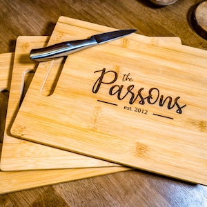 Personalized CUTTING BOARD, Unique Valentines Gift, Engraved Wood Cutting Board, Custom Engraved Gift, Wife, Wedding, Anniversary image 6