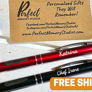 Personalized, Engraved Metal Pens, Business, Gift, Custom, Ballpoint Pen, Birthday, Wedding, Graduation, Promotional Pen