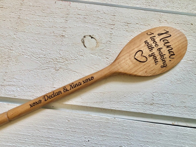 Custom Engraved Wooden Spoon, Valentines gift, Birthday Gift, Housewarming Gift, Engraved Wood Spoon, Personalized Wooden Spoon image 8
