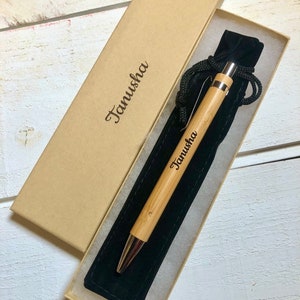 Custom Engraved Bamboo Pen Personalized Pen, Retirement, Anniversary, Reunion, Business, Employee Gift, Marketing Promotion Bild 10