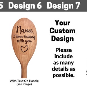 Custom Engraved Wooden Spoon, Valentines gift, Birthday Gift, Housewarming Gift, Engraved Wood Spoon, Personalized Wooden Spoon image 10