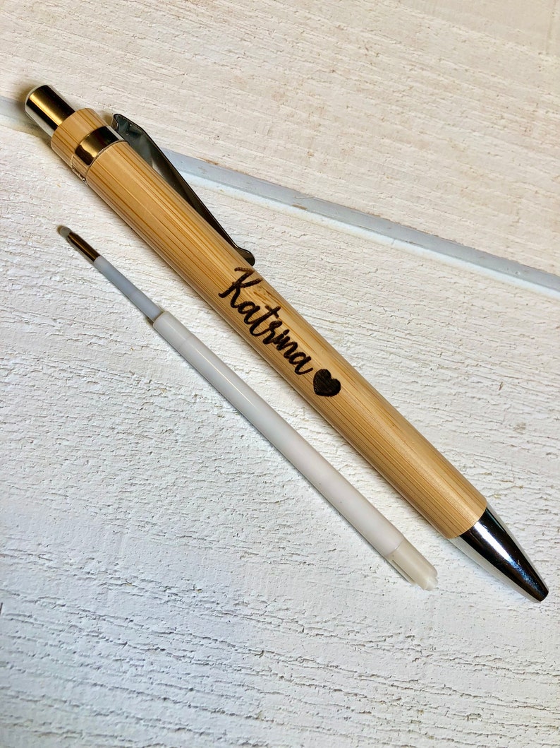 Custom Engraved Bamboo Pen Personalized Pen, Retirement, Anniversary, Reunion, Business, Employee Gift, Marketing Promotion Bild 6