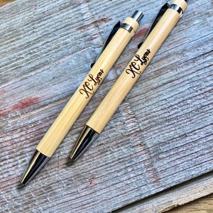 Custom Engraved Bamboo Pen Personalized Pen, Retirement, Anniversary, Reunion, Business, Employee Gift, Marketing Promotion Bild 2