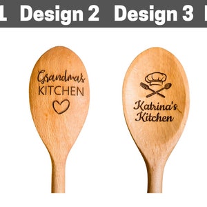 Custom Engraved Wooden Spoon, Valentines gift, Birthday Gift, Housewarming Gift, Engraved Wood Spoon, Personalized Wooden Spoon image 9