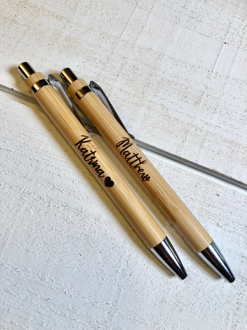 Custom Engraved Bamboo Pen Personalized Pen, Retirement, Anniversary, Reunion, Business, Employee Gift, Marketing Promotion Bild 5