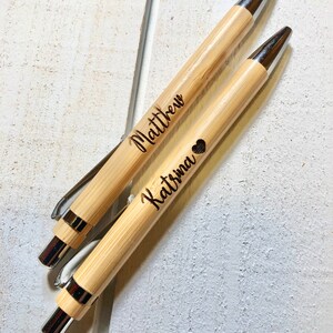 Custom Engraved Bamboo Pen Personalized Pen, Retirement, Anniversary, Reunion, Business, Employee Gift, Marketing Promotion Bild 4