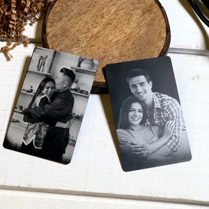 Metal Wallet Card Gift for Boyfriend, Husband, Personalized Wallet Card, Custom Anniversary Gift for Him image 1