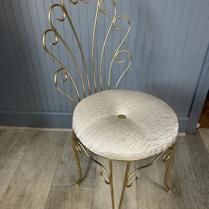 gold dressing table chair Velvet Office Desk Chair Makeup Vanity Table Chairs Home Adjustable Armchair Gold Legs Tan