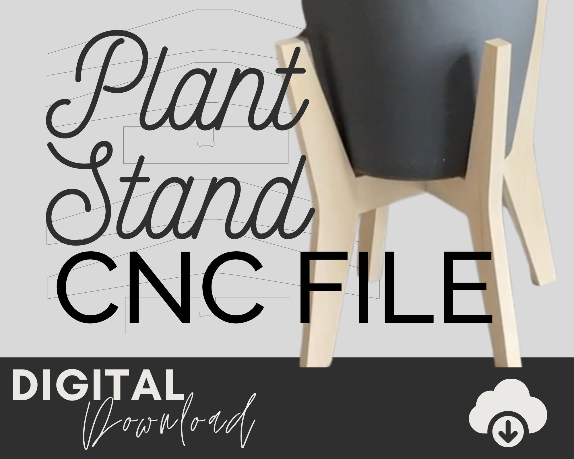 Plant Stand SVG File CNC Project Plant Stands CNC File - Etsy Canada