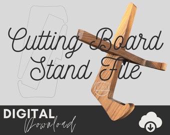 Cutting Board Stand SVG File - CNC | Collapsable Cutting Board Stand File
