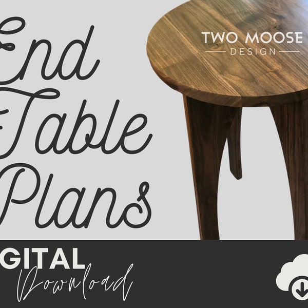 Modern End Table Plans - Flat Pack Table Plans - CNC End Table Plans MCM