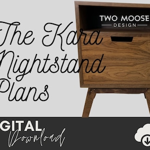 The Kara Nightstand Plans - Modern Endtable Plans - MCM Nightstand Plans