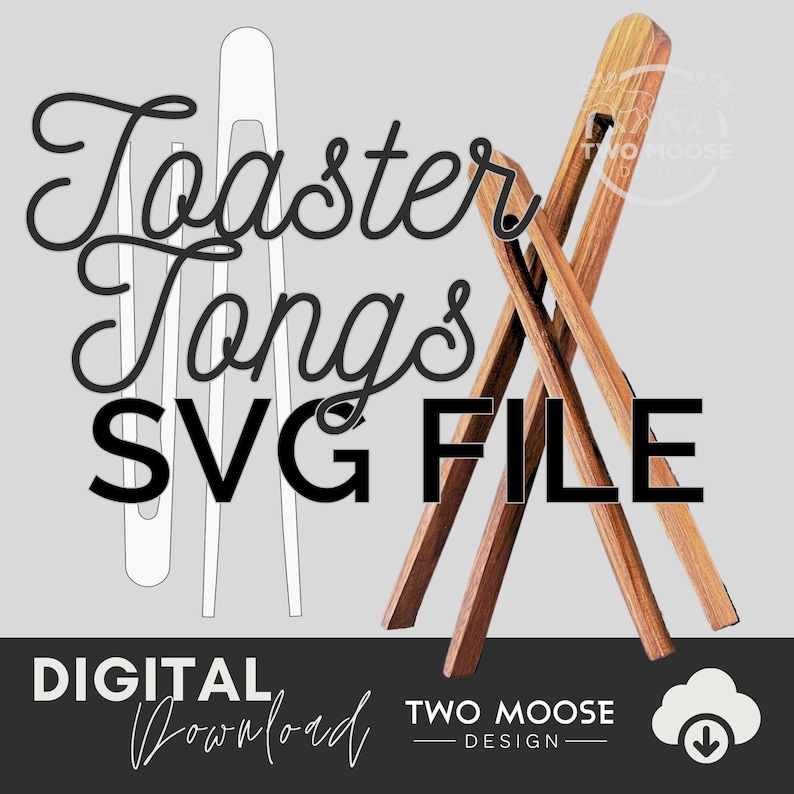 Toaster Tongs SVG File CNC tongs File Project Cooking Tongs Template Etsy
