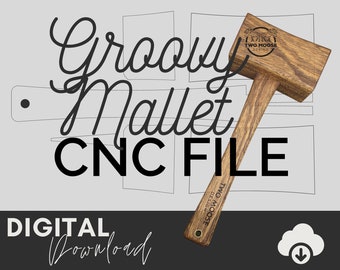 Mallet SVG File: "The Groovy" CNC Mallet Plans (Digital Download)