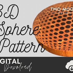 3D Sphere Pattern SVG: Round CNC File (Digital Download)
