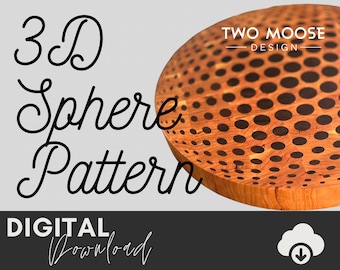 3D Sphere Pattern SVG - Round 3D Cut Pattern - CNC File