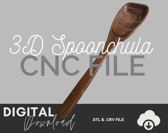 3D Spoonchula STL ファイル - CNC | スプーン ファイル プロジェクト - .crv ファイル
