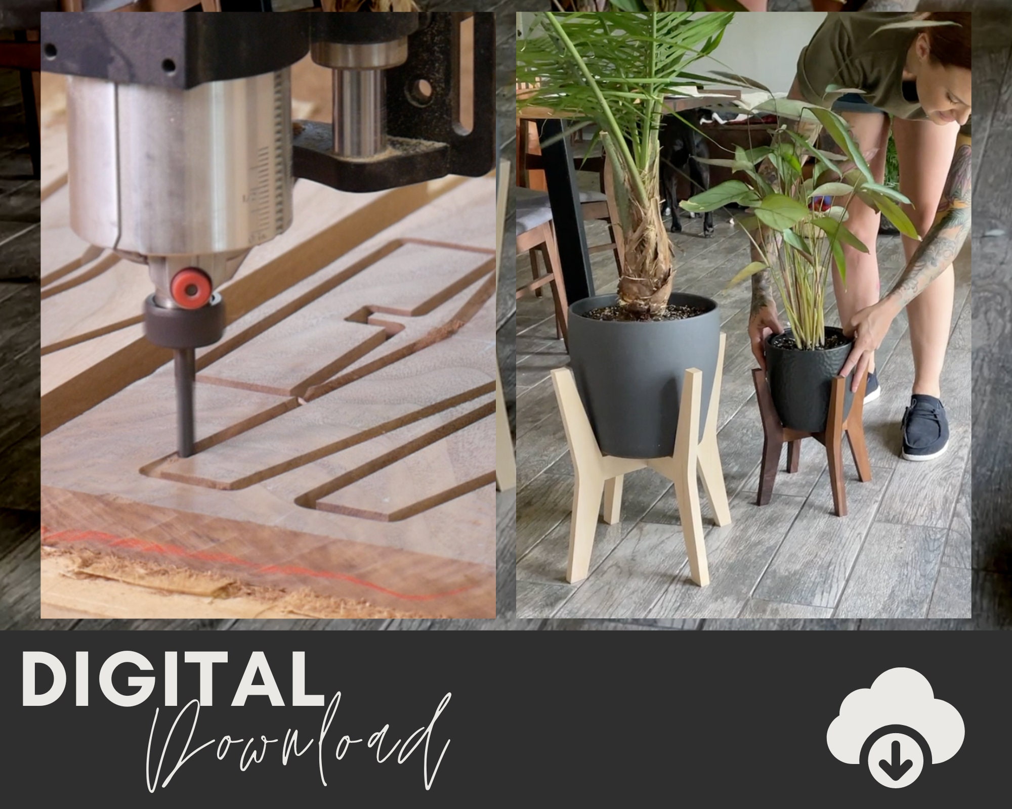 Plant Stand SVG File CNC Project Plant Stands CNC File - Etsy Canada