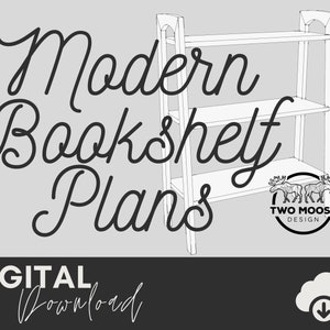 Modern Book Shelf Plans - Bookshelf Plans - Woodworking Plans