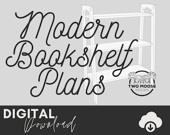 Modern Book Shelf Plans - Bookshelf Plans - Woodworking Plans