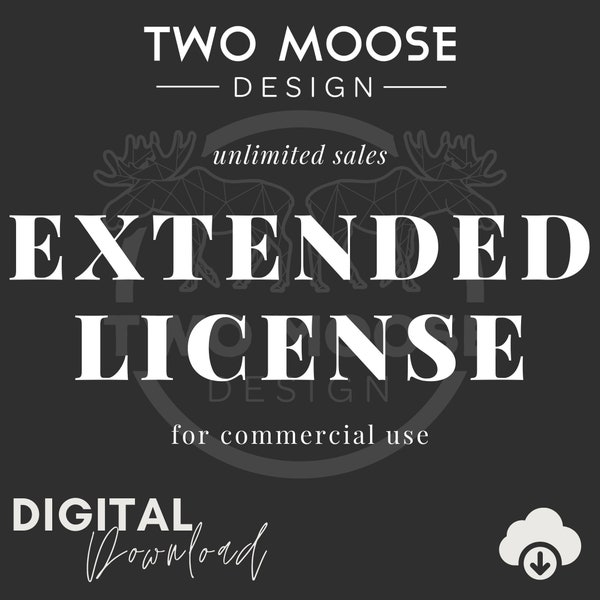 EXTENDED LICENSE For Commercial Use - One Digital Design For One Person - Unlimited Sales of Physical Product Made with Plans or Files