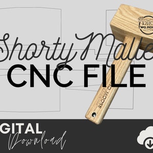 Mallet SVG File &quot;The Shorty&quot; - CNC Mallet Plans - Mallet Template