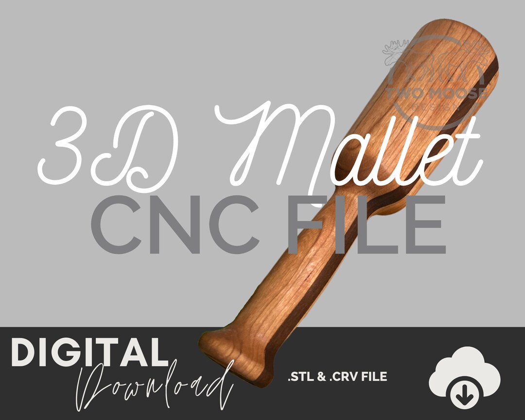 3D Chisel Mallet STL Files - CNC | Mallet File Project - .crv File - Etsy
