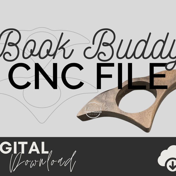 Book Buddy SVG File - CNC - Book Page Holder Template