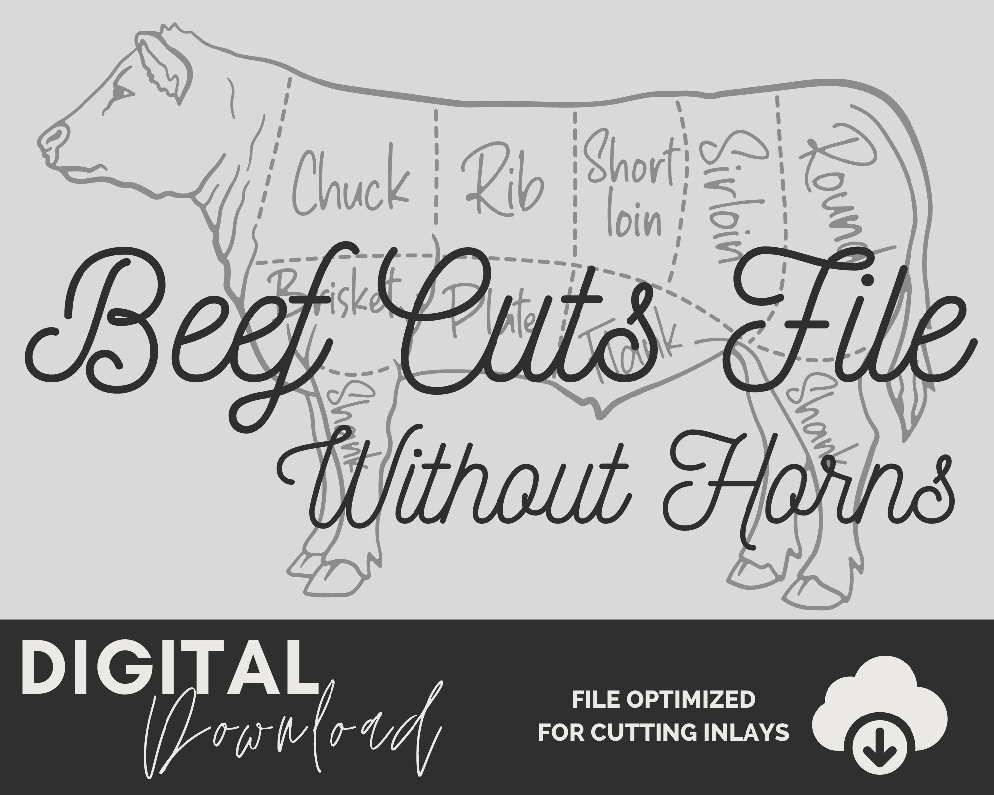 Beef Cuts SVG Polled Cow Beef Butcher Choice Cuts File Etsy