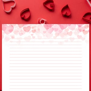 Hearts Stationery - Printable Stationery - Stationery - Valentine's Day ...
