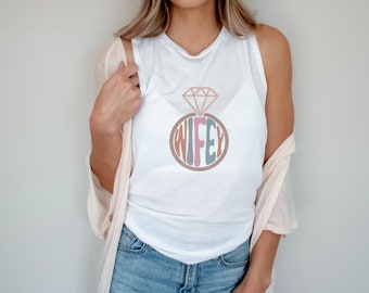 Débardeur Muscle Wifey, Débardeur Épouse à Be, Débardeur Femme, Débardeur Jeunes Mariés, Débardeur Mariée, Tanky Femme, Cadeau pour Mariée, Cadeau mariage