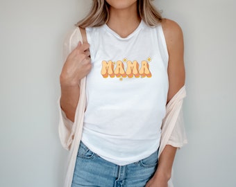 Mama Muscle Tank Top, Floral Mama Tank Top, Boho Mama Tank Top, Mama Tank Top, Summer Mama Tank, Boho Shirt For Mom, Floral Shirt For Mom