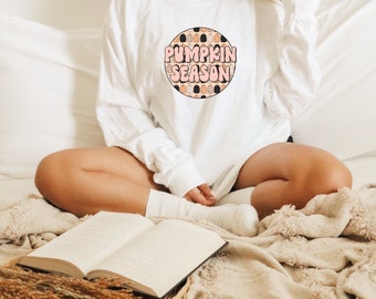 Pumpkin Season Long Sleeve, Pumpkin Shirt, Fall Shirt, Autumn Shirt, Trendy Fall Shirt, Fall Season, Cute Fall Shirt