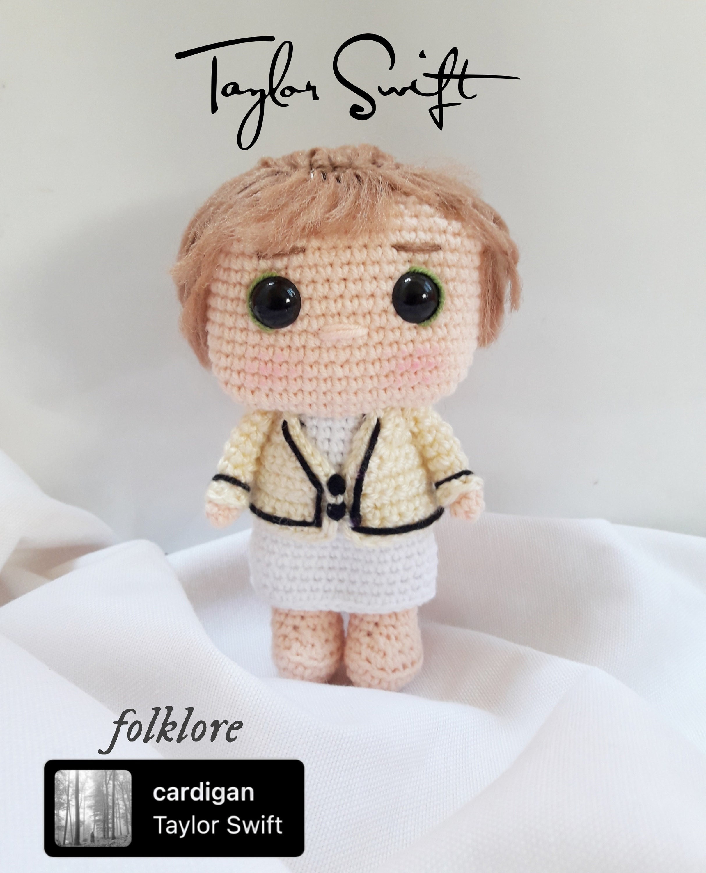 Taylor Swift Crochet Doll Taylor Swift Fan Collectibles Gift Etsy