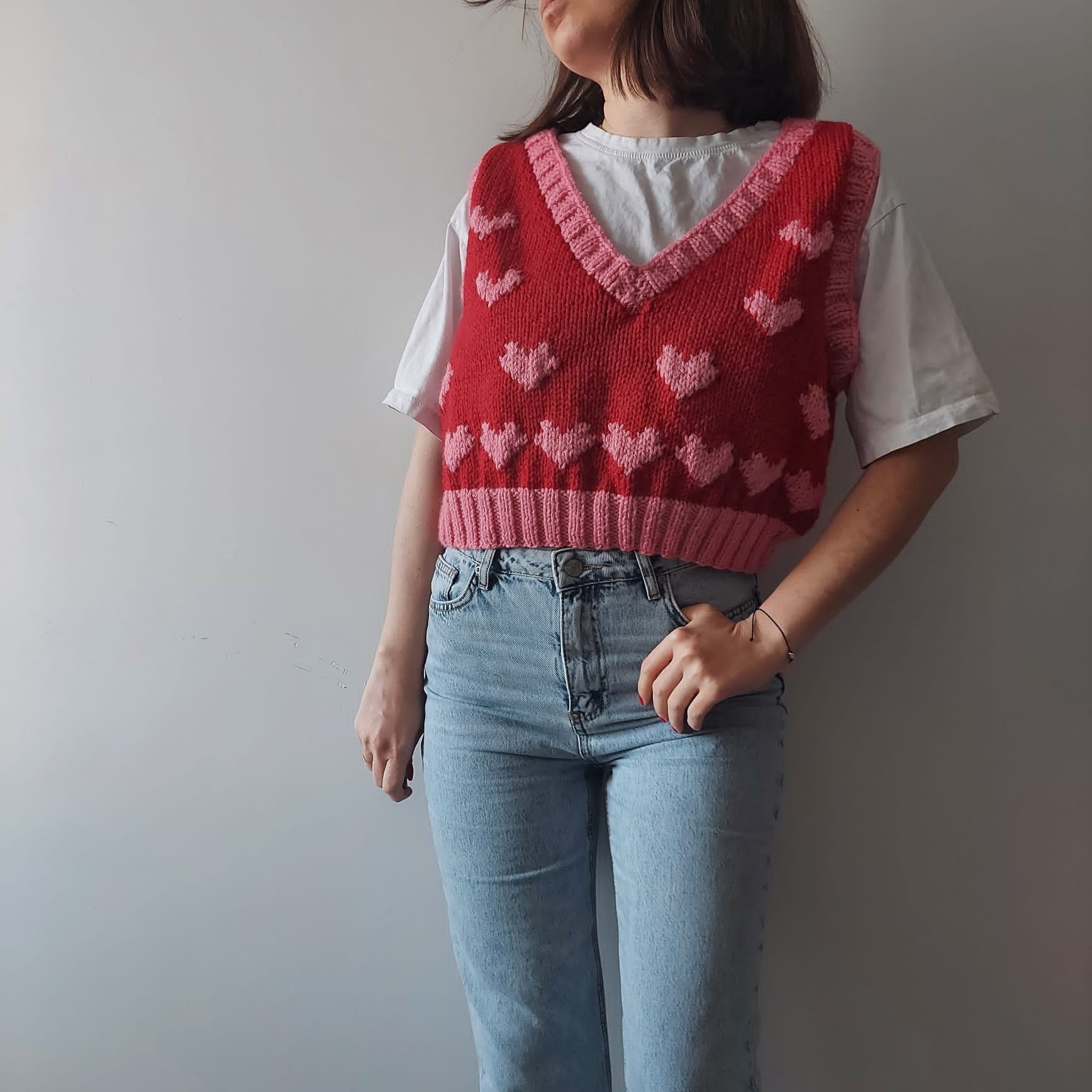 Knit Sweater Vest / Personalized Sweater Vest / Knit Sweater for Women