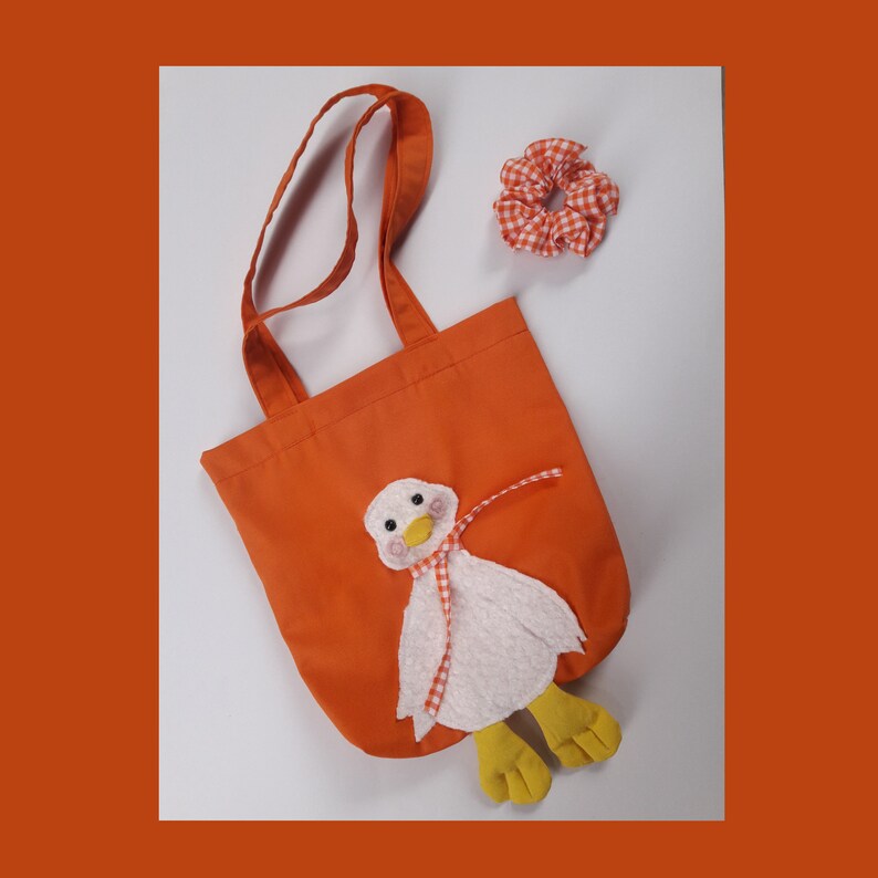 Duck Tote Bag, Canvas Tote Bag, Canvas Bag, Duck, Shoulder Bag, Shopper, Gift for Her, Tote Bag