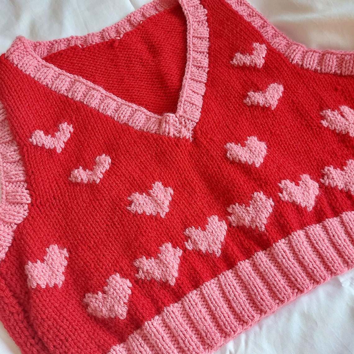 Knit Sweater Vest / Personalized Sweater Vest / Knit Sweater for Women