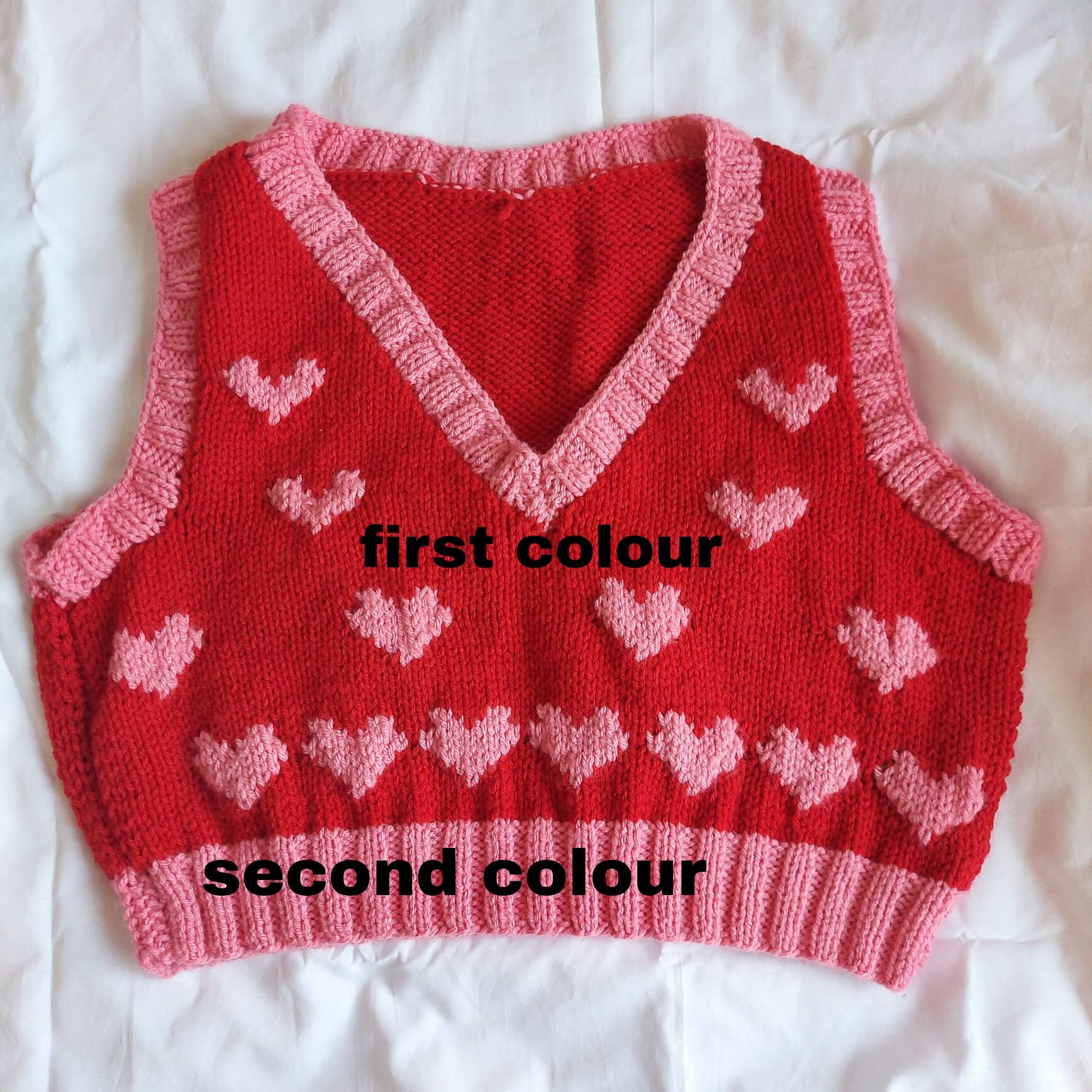 Knit Sweater Vest / Personalized Sweater Vest / Knit Sweater for Women